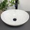 Умивальник накладний VBI PARMA WHITE STONE GLOSSY 41,5x33,5