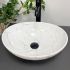 Умивальник накладний VBI PARMA WHITE STONE GLOSSY 41,5x33,5