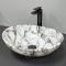 Умывальник накладной VBI PARMA STATUARIO BLACK VEINS GLOSSY 41,5x33,5