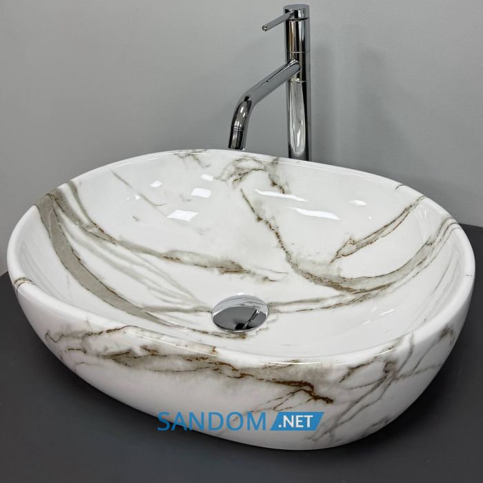Умивальник накладний VBI MODENA S LAVA 48x35