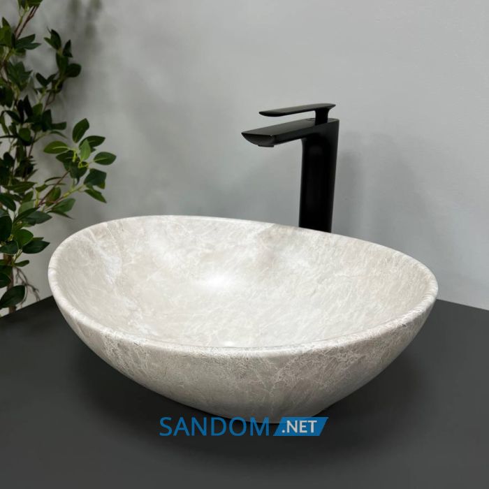 Умывальник накладной VBI PARMA LIGHT STONE MATT 41,5x33,5