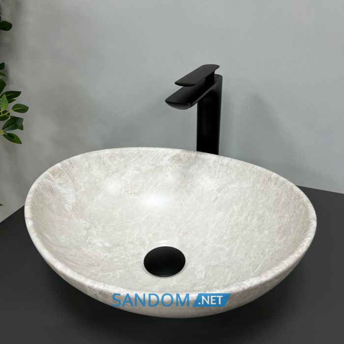 Умывальник накладной VBI PARMA LIGHT STONE MATT 41,5x33,5