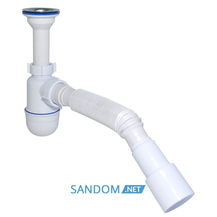 Сифон для умывальника Waterstal 1 1/2″ с гибкой гофрой 40/50