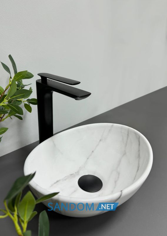 Умывальник накладной VBI PARMA S MARBLE NATURE GLOSSY 35x26