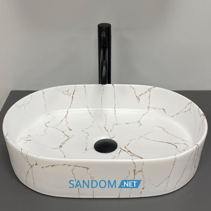 Умивальник накладний VBI VERONA GOLD MARMO GLOSSY 51x35,5
