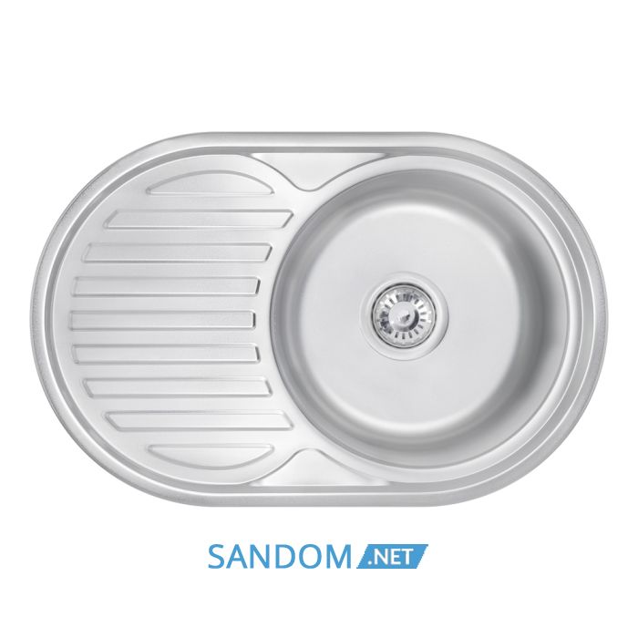 Мийка для кухні Lidz 7750 0,6мм Satin (LIDZ775006SAT)