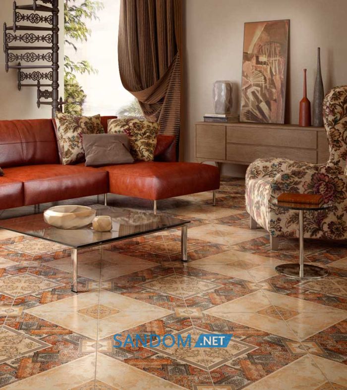 Плитка InterCerama Carpets 43x43 светло-коричневая (пол)