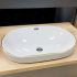 Умивальник врізний VBI GAETA WHITE GOLD EDGE 61x40
