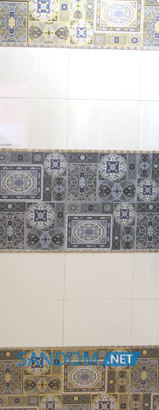 Плитка Атем Алладин Узор W 27,5x40 белая (стена)