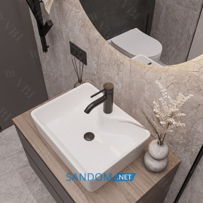 Умывальник накладной VBI FORLI WHITE 48x37