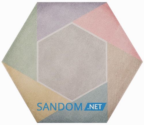 Плитка Atem Hexagon Rainbow Mix 40х34,6