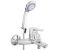 Смеситель для ванны Rubineta Uno N10D01 с гарнитуром