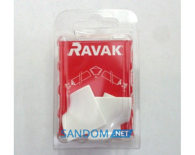 Набір заглушок Ravak (2 шт. + 2 куточки) 6 мм