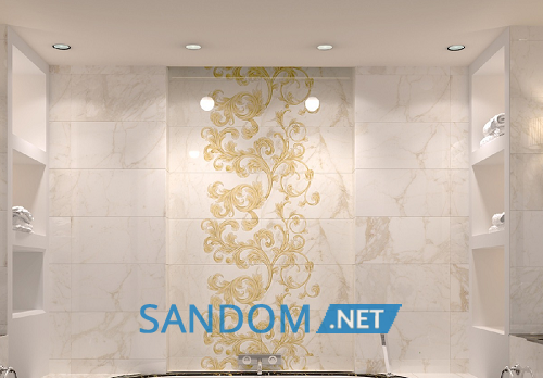 Декор для стен Golden Tile Saint Laurent Decor 1 White 30х60