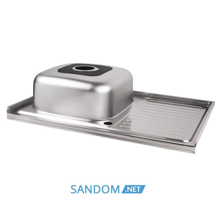 Мийка для кухні Lidz 5080-L 0,8 мм Satin (LIDZ5080LSAT8)