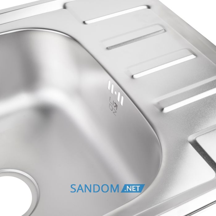 Мийка для кухні Lidz 6350 0,8 мм Satin (LIDZ6350SAT8)
