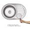 Мойка для кухни Lidz 7750 0,8 мм Micro Decor (LIDZ7750MDEC)