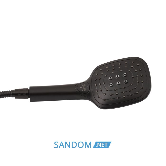 Душевая система Lidz Kubis 1030 Black со смесителем с изливом