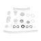 Сифон для ванни Lidz LW04 Click-Clack, гофра 40/50