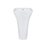 Раковина напольная моноблок Qtap Crow 45x43,5x82,5 с донным клапаном QT0511G315W
