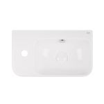 Раковина Qtap Tern 45х26 с донным клапаном QT17115117LW, левая