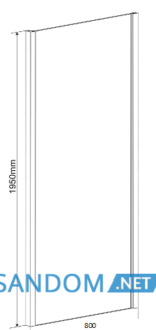Душова перегородка Eger 599-153-80W(h) 80х195