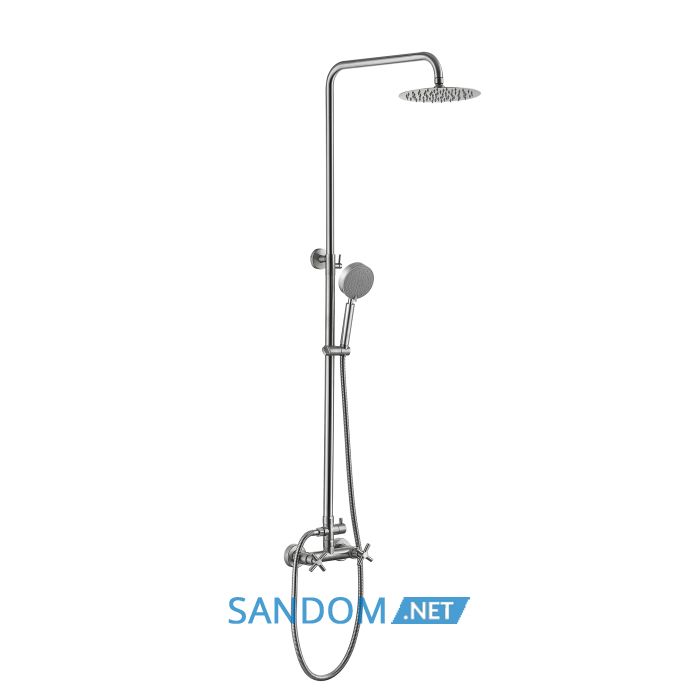 Душевая система для кабины Lidz Wind 1363 Nickel двухвентильная