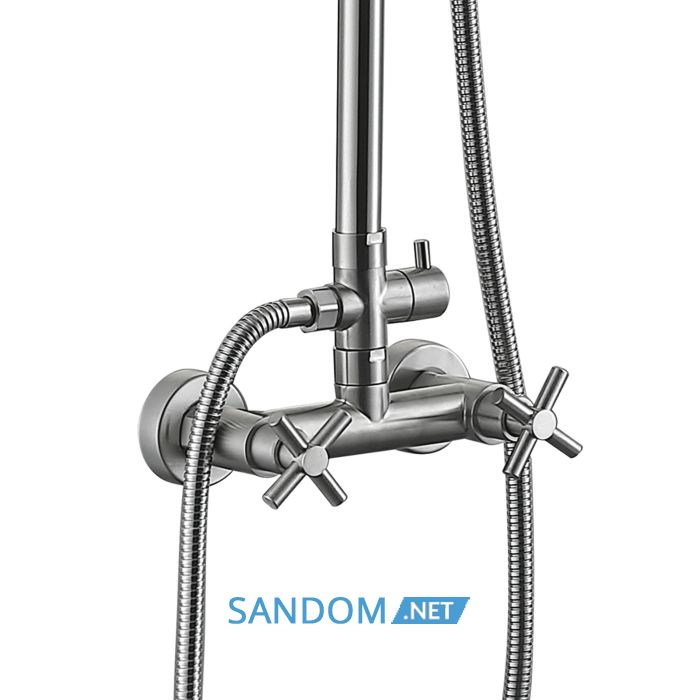 Душевая система для кабины Lidz Wind 1363 Nickel двухвентильная