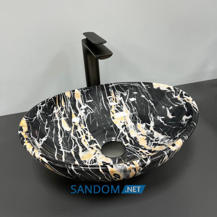 Умывальник накладной VBI PARMA BLACK OPAL GLOSSY 41,5x33,5