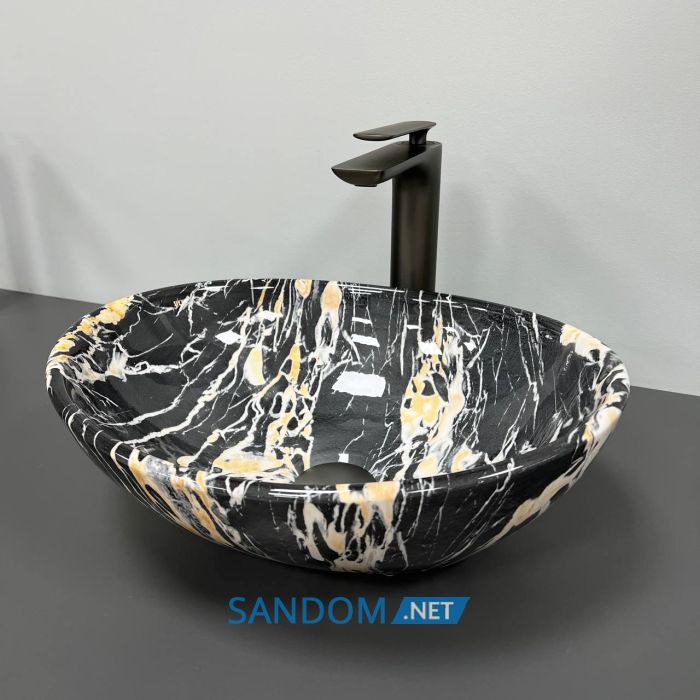 Умывальник накладной VBI PARMA BLACK OPAL GLOSSY 41,5x33,5