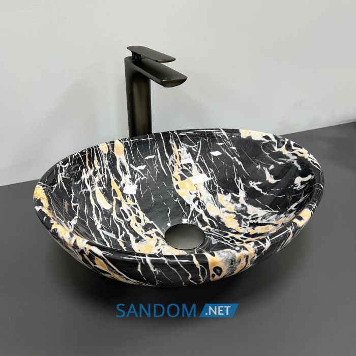 Умывальник накладной VBI PARMA BLACK OPAL GLOSSY 41,5x33,5