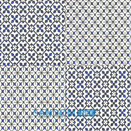 Плитка для пола Атем Medea Pattern BLT 40x40 голубая