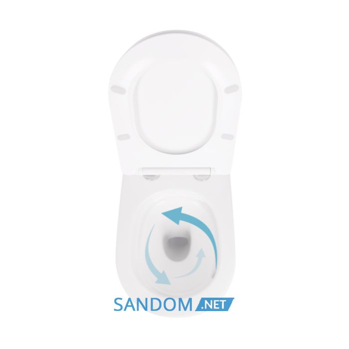 Унитаз подвесной Qtap Scorpio безободковый Ultra Quiet с сиденьем Soft-close QT14332380AW