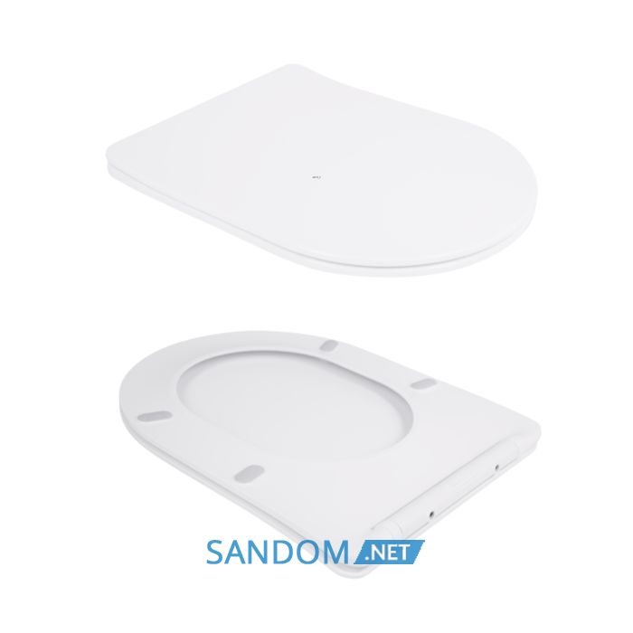 Унитаз подвесной Qtap Scorpio безободковый Ultra Quiet с сиденьем Soft-close QT14332380AW