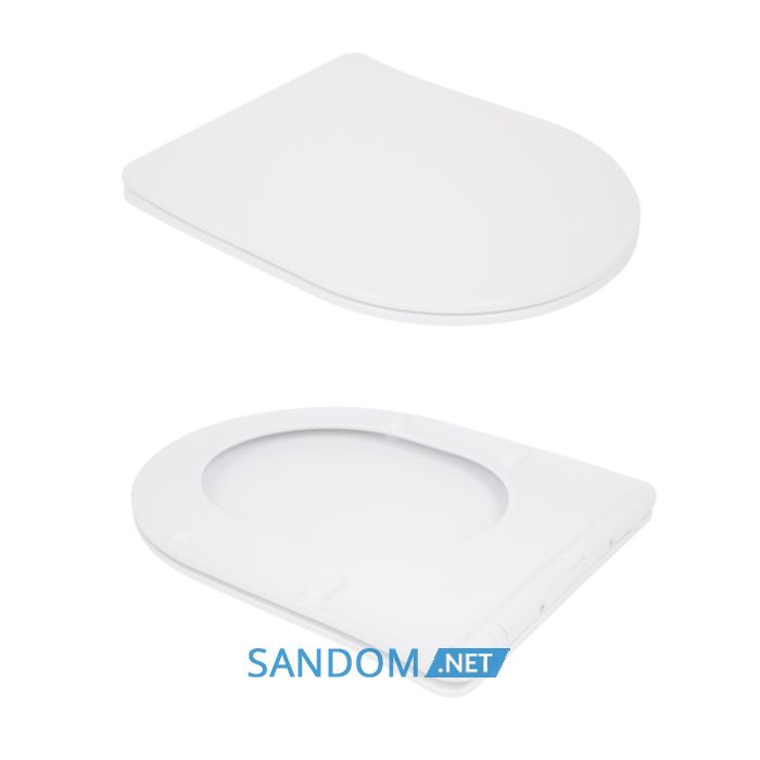 Унитаз подвесной Qtap Swan безободковый Ultra Quiet с сиденьем Soft-close QT16335179W