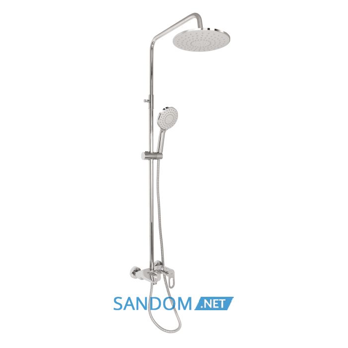 Душевая система Lidz Latwa 1030 Chrome со смесителем с изливом