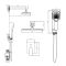 Душевая система для душа Qtap Gemini скрытого монтажа Gunmetal Black PVD