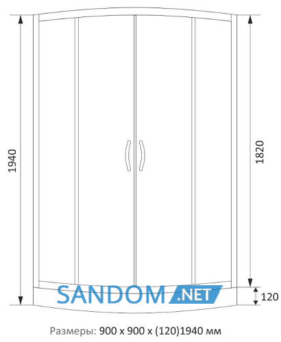 Душевая кабина Sansa S-90/15 90х90х210 стекло линии