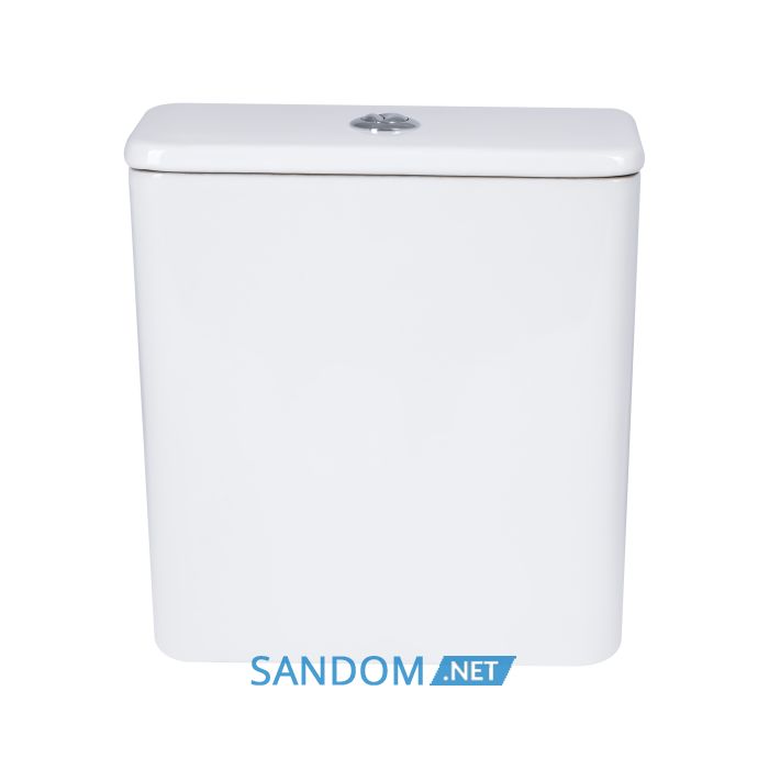 Унитаз компакт Qtap Presto Quadro безободковый с сиденьем Soft-close QT24221215AW