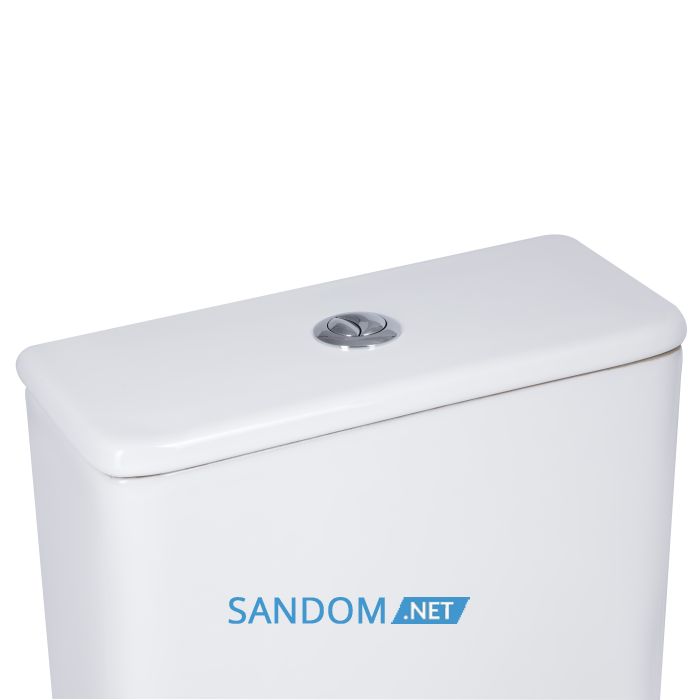 Унитаз компакт Qtap Presto Quadro безободковый с сиденьем Soft-close QT24221215AW