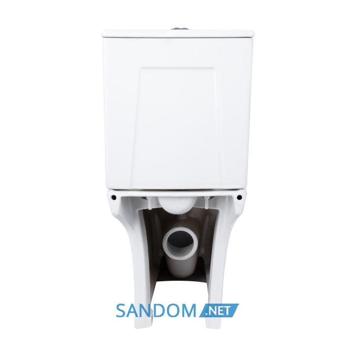 Унитаз компакт Qtap Presto Quadro безободковый с сиденьем Soft-close QT24221215AW