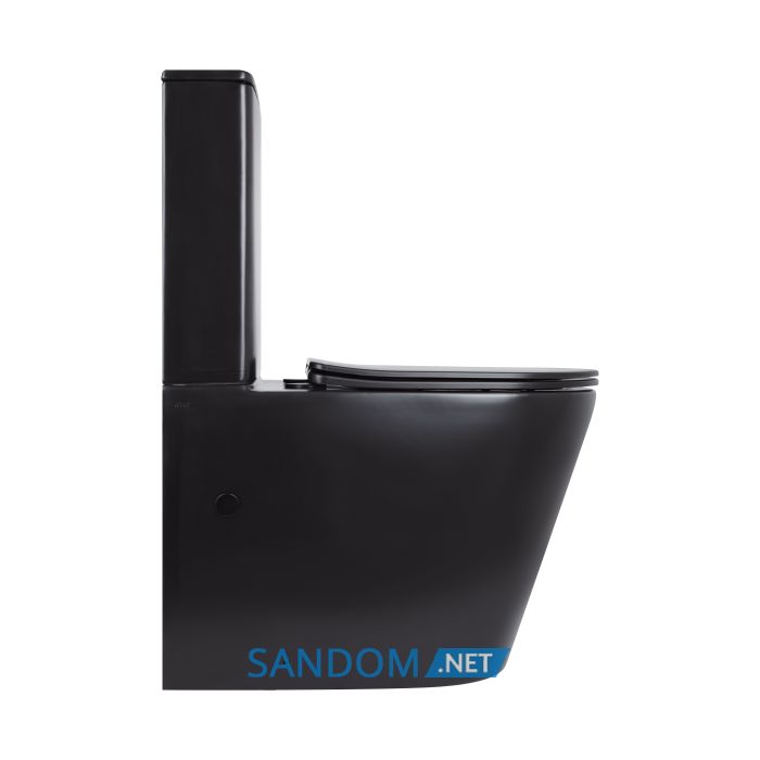 Унитаз-компакт Qtap Scorpio Ultra Quiet безободковый с сиденьем Soft-Close MATT BLACK