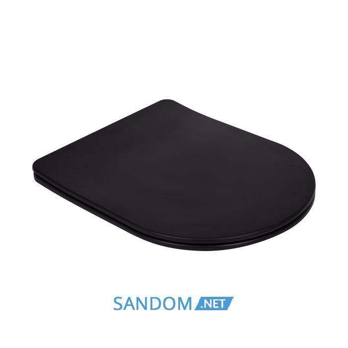 Унитаз-компакт Qtap Scorpio Ultra Quiet безободковый с сиденьем Soft-Close MATT BLACK