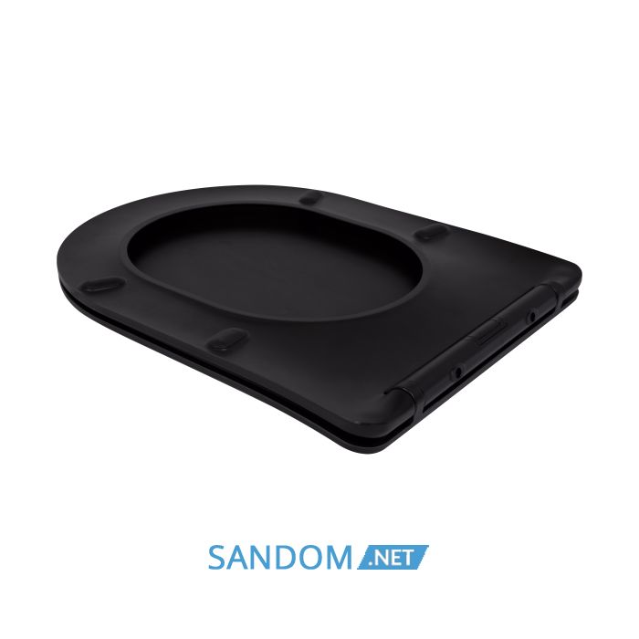 Унитаз-компакт Qtap Scorpio Ultra Quiet безободковый с сиденьем Soft-Close MATT BLACK