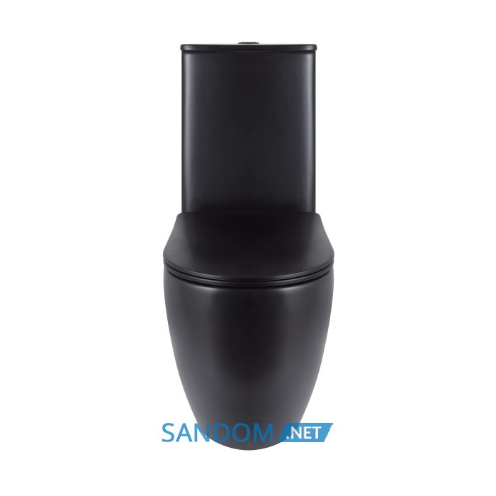 Унитаз-компакт Qtap Robin Ultra Quiet безободковый с сиденьем Soft-Close MATT BLACK