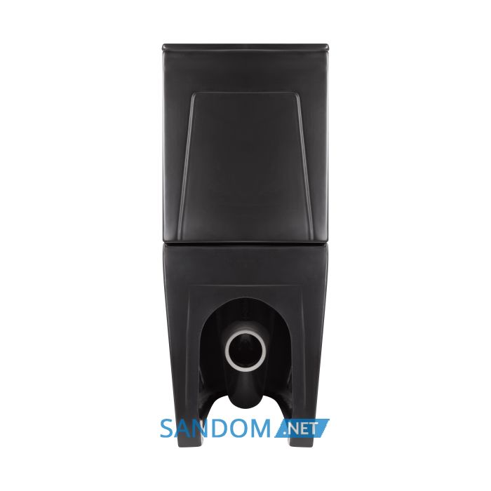Унитаз-компакт Qtap Robin Ultra Quiet безободковый с сиденьем Soft-Close MATT BLACK