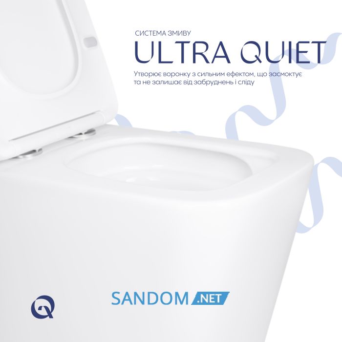 Унитаз подвесной Qtap Tern Ultra Quiet с сиденьем Soft-Close QT17332303AW