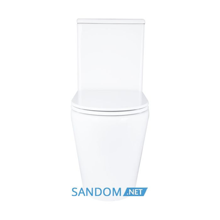 Унитаз компакт Qtap Dove Rimless безободковый с сиденьем Soft-close WHITE QT06228380BW