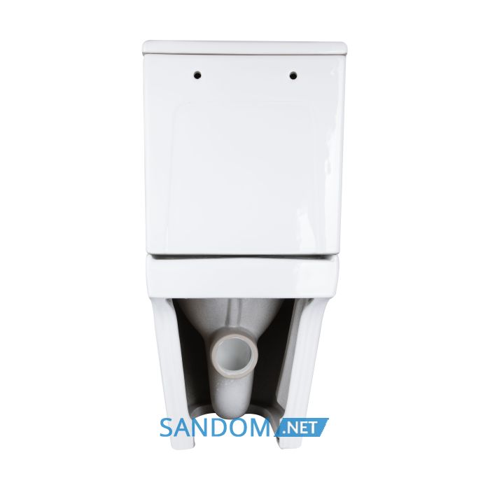 Унитаз компакт Qtap Dove Rimless безободковый с сиденьем Soft-close WHITE QT06228380BW