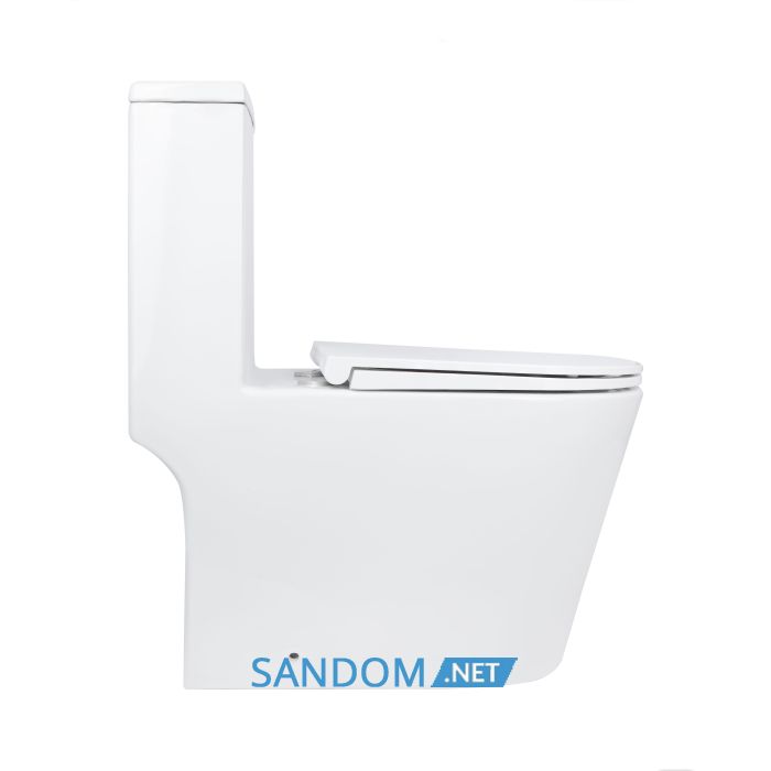 Унитаз моноблок напольный Qtap Kolibri Ultra Quiet безободковый с сиденьем Soft-close WHITE QT10226380W